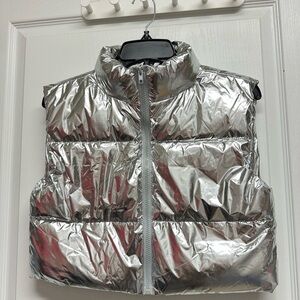 Forever 21 Metallic Silver  Vest